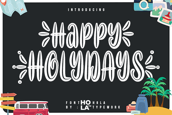 Happy Holydays: A Versatile Outline Font for Modern Design