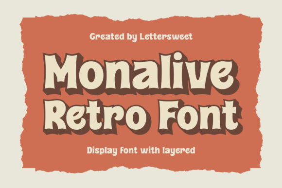 Monalive: A Retro Display Font for Bold Designs