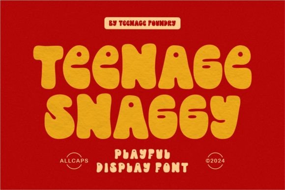 Teenage Snaggy: A Groovy Display Font